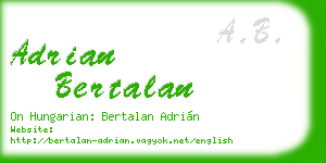 adrian bertalan business card