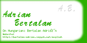 adrian bertalan business card